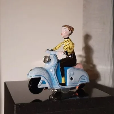 scootergirl blauw/geel