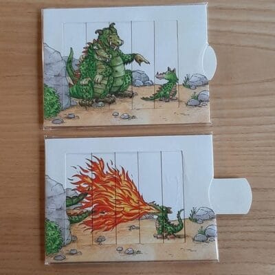 schuifkaart draakje