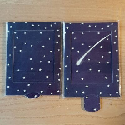 schuifkaart vallende ster